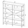 ANALIESE OPEN BOOKCASE ANTIQUE NUTMEG - Image 7
