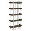 ANGELICA BOOKSHELF WALNUT AND CHROME - Image 5
