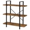 COLE 3 SHELF BOOKCASE ANTIQUE NUTMEG - Image 4
