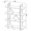 COLE 4 SHELF BOOKCASE ANTIQUE NUTMEG - Image 7