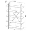 COLE 5 SHELF BOOKCASE ANTIQUE NUTMEG - Image 3