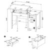 DELWIN LIFT TOP OFFICE DESK - Image 7