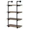 ELMCREST 24" WALL SHELF BOOKCASE RUSTIC OAK - Image 4