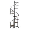 SPIRAL BOOKCASE RUSTIC BROWN AND BLACK - Image 3