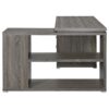YVETTE L-SHAPED OFFICE DESK WEATHERED GRAY - Image 6